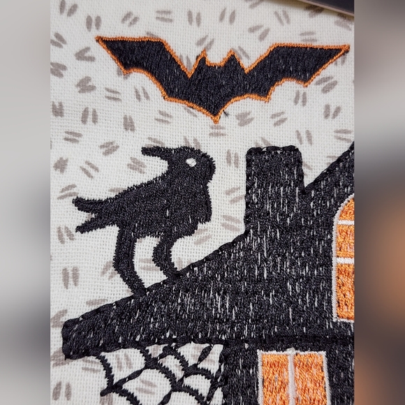 Goblin & Ghoul Kitchen Towel Set Haunted House Black Cat Raven Crow Bat's - Picture 6 of 9